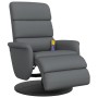 Sillón reclinable de masaje con reposapiés cuero sintético gris de , Sillones - Ref: Foro24-356727, Precio: 278,99 €, Descuen...