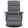 Sillón reclinable de masaje con reposapiés cuero sintético gris de , Sillones - Ref: Foro24-356727, Precio: 278,99 €, Descuen...