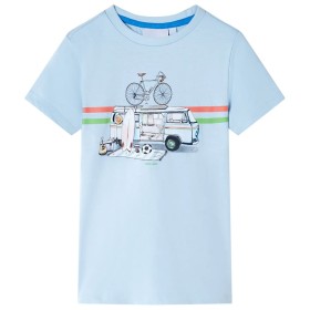 Camiseta infantil azul claro 140 de , Camisetas para niños - Ref: Foro24-12043, Precio: 8,99 €, Descuento: %