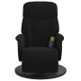 Black velvet massage recliner with footrest by , Armchairs - Ref: Foro24-356697, Price: 221,60 €, Discount: %