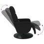 Black velvet massage recliner with footrest by , Armchairs - Ref: Foro24-356697, Price: 221,60 €, Discount: %