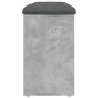 Concrete gray engineered wood shoe bench 102x32x50 cm by , Benches for halls and storage - Ref: Foro24-835092, Price: 98,06 €...