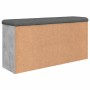 Concrete gray engineered wood shoe bench 102x32x50 cm by , Benches for halls and storage - Ref: Foro24-835092, Price: 98,06 €...