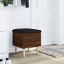 Brown oak engineered wood storage bench 42x42x46 cm by , Benches for halls and storage - Ref: Foro24-835067, Price: 54,46 €, ...