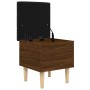 Brown oak engineered wood storage bench 42x42x46 cm by , Benches for halls and storage - Ref: Foro24-835067, Price: 54,46 €, ...