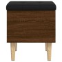 Brown oak engineered wood storage bench 42x42x46 cm by , Benches for halls and storage - Ref: Foro24-835067, Price: 54,46 €, ...