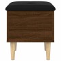 Brown oak engineered wood storage bench 42x42x46 cm by , Benches for halls and storage - Ref: Foro24-835067, Price: 54,46 €, ...