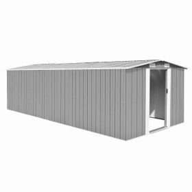 Caseta de jardín metal gris 257x580x181 cm de vidaXL, Cobertizos - Ref: Foro24-143353, Precio: 750,94 €, Descuento: %