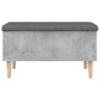 Concrete gray engineered wood bench with storage 82x42x46cm by , Benches for halls and storage - Ref: Foro24-835078, Price: 7...