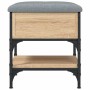 Shoe bench engineered wood Sonoma oak 42x42x45 cm by , Benches for halls and storage - Ref: Foro24-835183, Price: 60,78 €, Di...