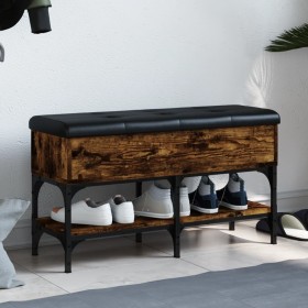 Shoe bench engineered wood smoked oak 82x32x45 cm by , Benches for halls and storage - Ref: Foro24-835174, Price: 65,93 €, Di...