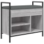 Banco zapatero madera de ingeniería gris Sonoma 65,5x32x57,5 cm de , Bancos para recibidores y almacenamiento - Ref: Foro24-8...