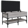 Banco zapatero madera de ingeniería gris Sonoma 82x42x45 cm de , Bancos para recibidores y almacenamiento - Ref: Foro24-83519...