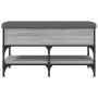 Banco zapatero madera de ingeniería gris Sonoma 82x42x45 cm de , Bancos para recibidores y almacenamiento - Ref: Foro24-83519...