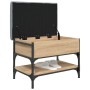 Banco zapatero madera de ingeniería roble Sonoma 62x42x45 cm de , Bancos para recibidores y almacenamiento - Ref: Foro24-8351...