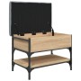 Banco zapatero madera de ingeniería roble Sonoma 62x42x45 cm de , Bancos para recibidores y almacenamiento - Ref: Foro24-8351...