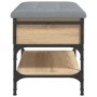 Shoe bench engineered wood Sonoma oak 62x42x45 cm by , Benches for halls and storage - Ref: Foro24-835188, Price: 63,96 €, Di...