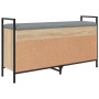 Banco zapatero madera ingeniería roble Sonoma 105,5x32x57,5 cm de , Bancos para recibidores y almacenamiento - Ref: Foro24-83...