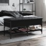 Black engineered wood shoe bench 102x42x45 cm by , Benches for halls and storage - Ref: Foro24-835197, Price: 91,28 €, Discou...