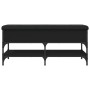 Black engineered wood shoe bench 102x42x45 cm by , Benches for halls and storage - Ref: Foro24-835197, Price: 91,28 €, Discou...