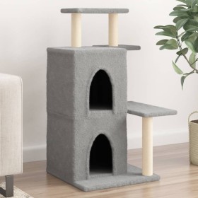 Rascador para gatos con postes de sisal gris claro 97 cm de , Mobiliario para gatos - Ref: Foro24-172113, Precio: 40,52 €, De...