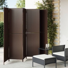 6-panel screen, brown synthetic rattan by , Room dividers - Ref: Foro24-365353, Price: 263,99 €, Discount: %