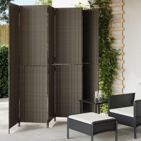 6-panel gray synthetic rattan screen by , Room dividers - Ref: Foro24-365370, Price: 245,99 €, Discount: %