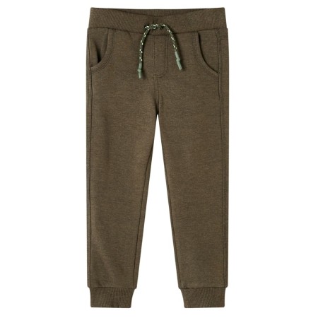 Pantalón de chándal infantil caqui mélange 128 de , Pantalones de niños - Ref: Foro24-12747, Precio: 12,22 €, Descuento: %