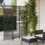 3-panel black synthetic rattan screen by , Room dividers - Ref: Foro24-365372, Price: 90,31 €, Discount: %