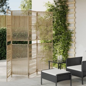 4-panel beige synthetic rattan screen by , Room dividers - Ref: Foro24-365379, Price: 119,99 €, Discount: %