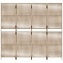 Biombo de 4 paneles ratán sintético beige de , Divisores de ambientes - Ref: Foro24-365379, Precio: 119,39 €, Descuento: %