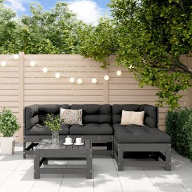 5-piece garden sofa set made of solid gray pine wood by , Garden sets - Ref: Foro24-3186174, Price: 335,01 €, Discount: %