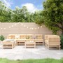 Garden set with table and high stools, 9 pieces, solid pine wood. by , Garden sets - Ref: Foro24-3186298, Price: 478,48 €, Di...