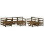 Gartenmöbel-Set 10-tlg. massives Kiefernholz honigbraun von , Gartensets - Ref: Foro24-3186574, Preis: 610,99 €, Rabatt: %