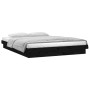 Estructura de cama con LED madera maciza negra 180x200 cm de , Camas y somieres - Ref: Foro24-819991, Precio: 208,59 €, Descu...