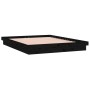 Estructura de cama con LED madera maciza negra 180x200 cm de , Camas y somieres - Ref: Foro24-819991, Precio: 208,59 €, Descu...