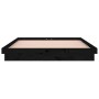 Estructura de cama con LED madera maciza negra 180x200 cm de , Camas y somieres - Ref: Foro24-819991, Precio: 208,59 €, Descu...