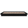 Black solid wood bed frame with LED 180x200 cm by , Beds and slatted bases - Ref: Foro24-819991, Price: 208,99 €, Discount: %