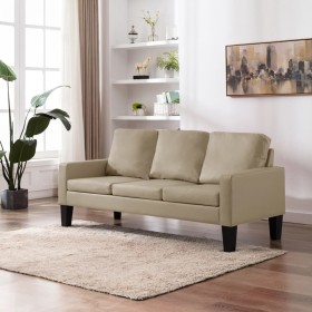 3-seater sofa in cappuccino-colored synthetic leather by , Sofas - Ref: Foro24-288766, Price: 293,41 €, Discount: %