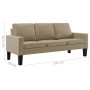 3-seater sofa in cappuccino-colored synthetic leather by , Sofas - Ref: Foro24-288766, Price: 293,99 €, Discount: %