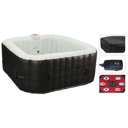 XQ Max Inflatable black and white whirlpool bathtub 145x145x65 cm by , Spas - Ref: Foro24-436183, Price: 590,55 €, Discount: %