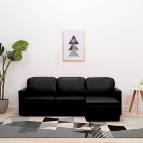 Modular 3-seater sofa bed black synthetic leather by , Sofas - Ref: Foro24-288793, Price: 598,99 €, Discount: %