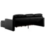 Sofá cama modular de 3 plazas cuero sintético negro de , Sofás - Ref: Foro24-288793, Precio: 598,99 €, Descuento: %