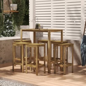 7-teiliges Gartenbar-Set aus imprägniertem Zirbenholz von , Gartensets - Ref: Foro24-3096643, Preis: 190,99 €, Rabatt: %