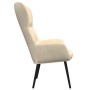 Sillón de relax con reposapiés de tela color crema de , Sillones - Ref: Foro24-3097431, Precio: 134,33 €, Descuento: %