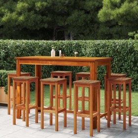 9-piece solid acacia wood garden bar furniture set by , Garden sets - Ref: Foro24-3116023, Price: 524,38 €, Discount: %