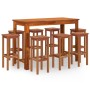 9-piece solid acacia wood garden bar furniture set by , Garden sets - Ref: Foro24-3116023, Price: 524,58 €, Discount: %