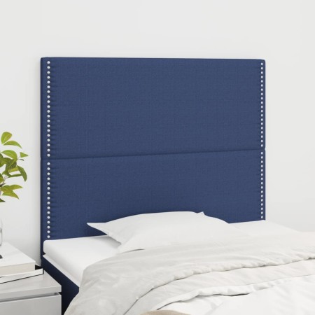 Headboards 2 units of blue fabric 80x5x78/88 cm by , Headboards and footboards - Ref: Foro24-3116172, Price: 65,59 €, Discoun...