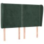 Headboard with dark green velvet ears 147x23x118/128cm by , Headboards and footboards - Ref: Foro24-3117867, Price: 118,99 €,...