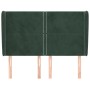 Headboard with dark green velvet ears 147x23x118/128cm by , Headboards and footboards - Ref: Foro24-3117867, Price: 118,99 €,...